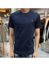 Embroidered Logo Pony Short Sleeve T-Shirt Navy - POLO RALPH LAUREN - BALAAN 3