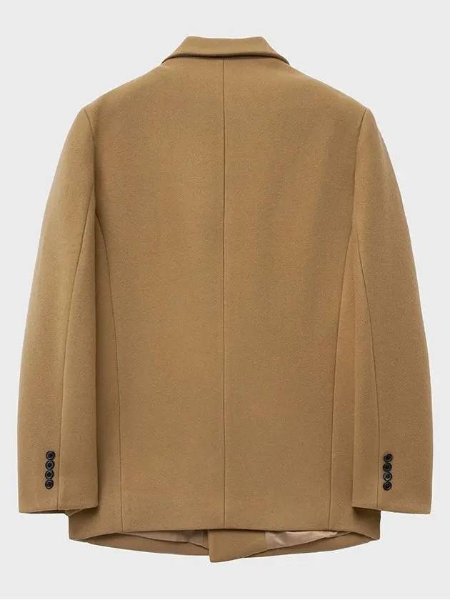 Heavy Wool Double Breasted Half Coat Beige - NOIRER - BALAAN 3