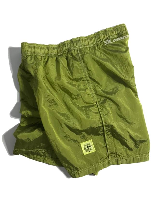 Men's Nylon Metal Swim Shorts Green - STONE ISLAND - BALAAN 2