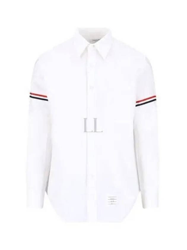 Armband Oxford Long Sleeve Shirt White - THOM BROWNE - BALAAN 2