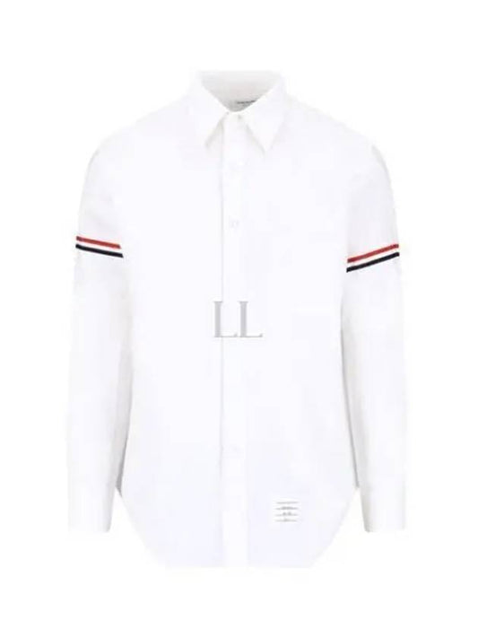 Armband Oxford Long Sleeve Shirt White - THOM BROWNE - BALAAN 2