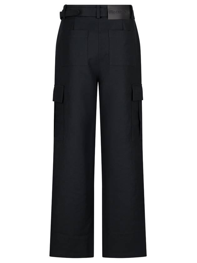 Padlock Belted Cargo Straight Pants Black - JW ANDERSON - BALAAN 3