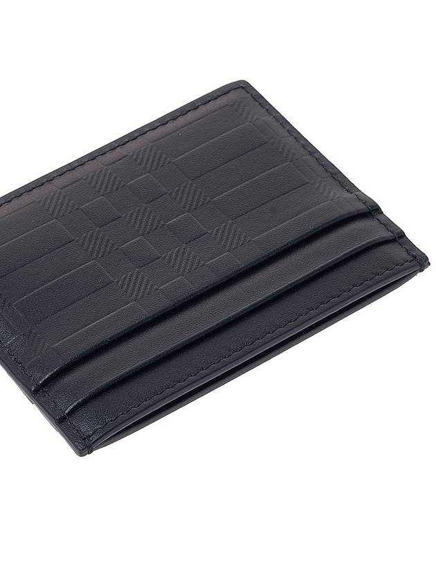 Embossed Check Leather Card Wallet Black - BURBERRY - BALAAN 9