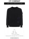 Metropolis Diagonal Fleece Utility Pocket Sweatshirt Black - CP COMPANY - BALAAN 3