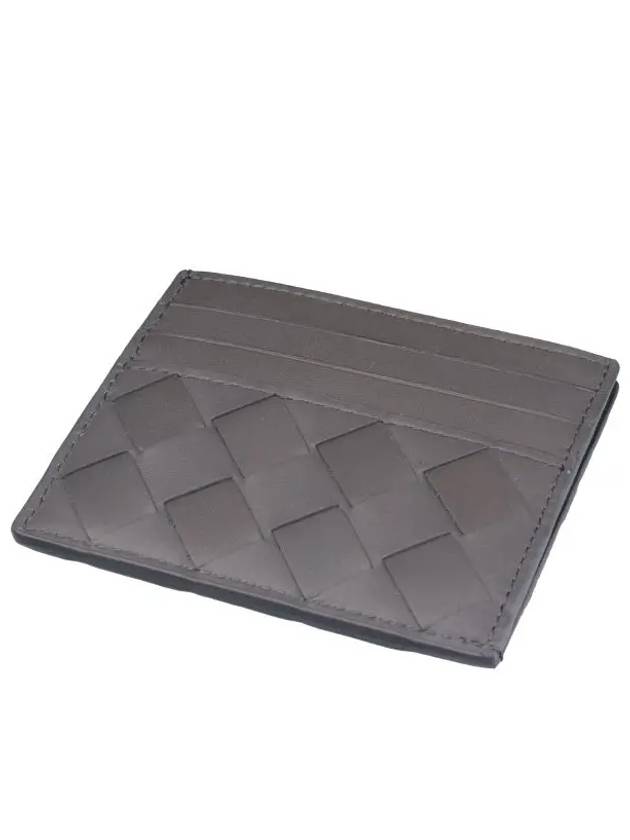 Intrecciato Leather Card Wallet Grey - BOTTEGA VENETA - BALAAN 4