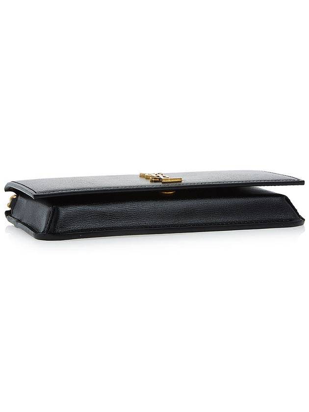 Cassandra Phone Holder Strap Cross Bag Black - SAINT LAURENT - BALAAN 6