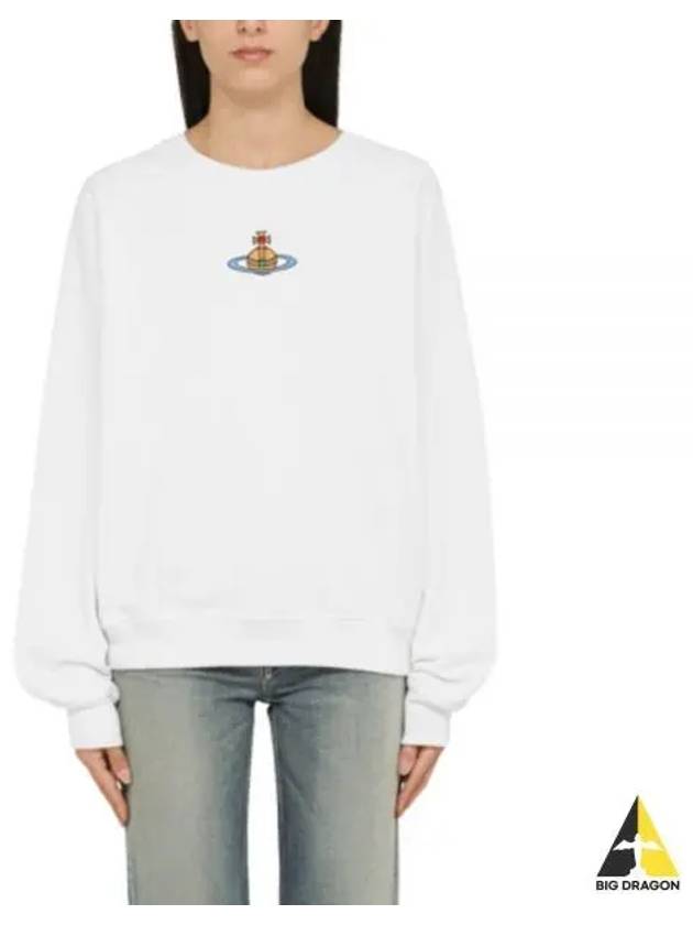 ORB Logo Crewneck Sweatshirt White - VIVIENNE WESTWOOD - BALAAN 2