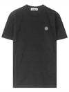 Men's Waffen Logo Patch Short Sleeve T-Shirt Black - STONE ISLAND - BALAAN 2