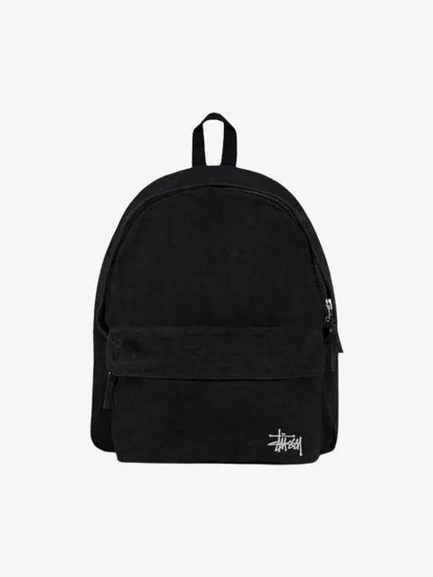 Logo Canvas Backpack Washed Black - STUSSY - BALAAN 3