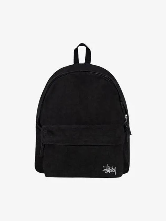 Canvas Backpack Wash Black 134252 WB - STUSSY - BALAAN 1