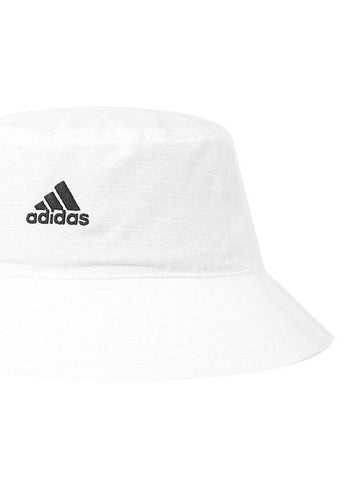 Embroidered Logo Cotton Bucket Hat White - ADIDAS - BALAAN 1