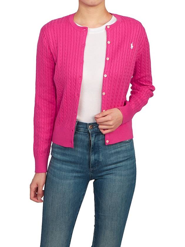 Kids Cable Cardigan 313543047058 PINK Adults can wear - POLO RALPH LAUREN - BALAAN 5