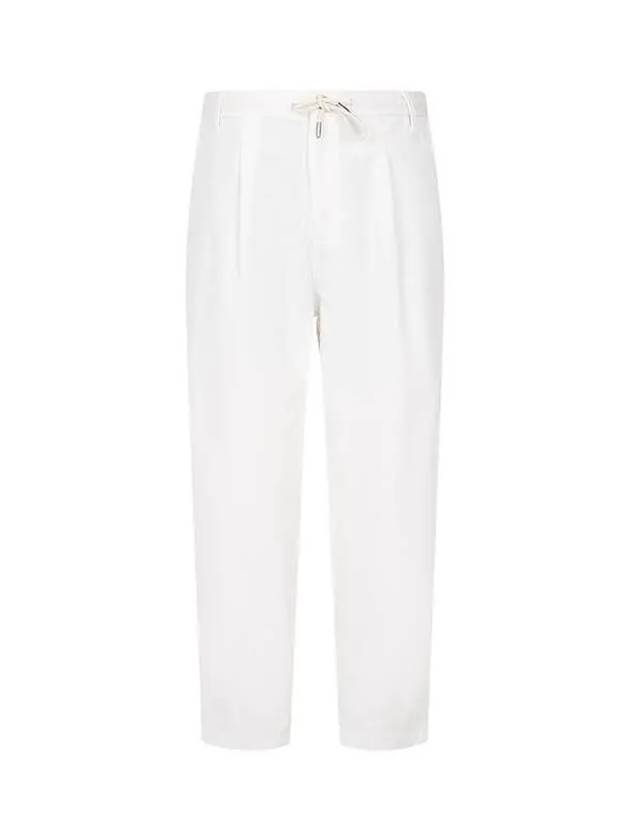 Men s One Tuck Drawstring Chino Pants White 271046 - EMPORIO ARMANI - BALAAN 1