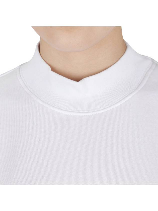 Brushed Logo Cotton Midi Dress White - MSGM - 6