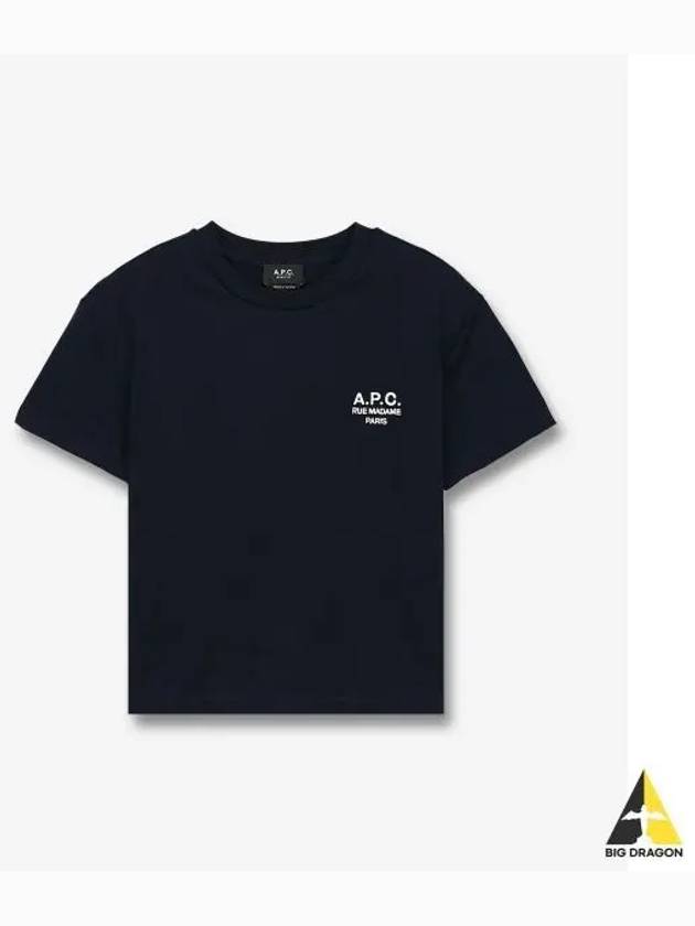 Boxy Rue Madame Short Sleeve T-Shirt Navy - A.P.C. - BALAAN 2