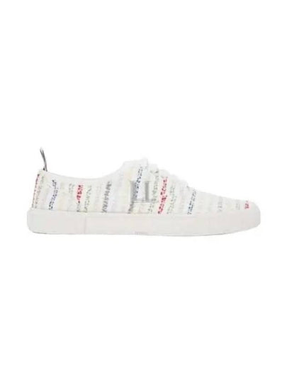 Seersucker Tweed Heritage Trainer Low Top Sneakers White - THOM BROWNE - BALAAN 2