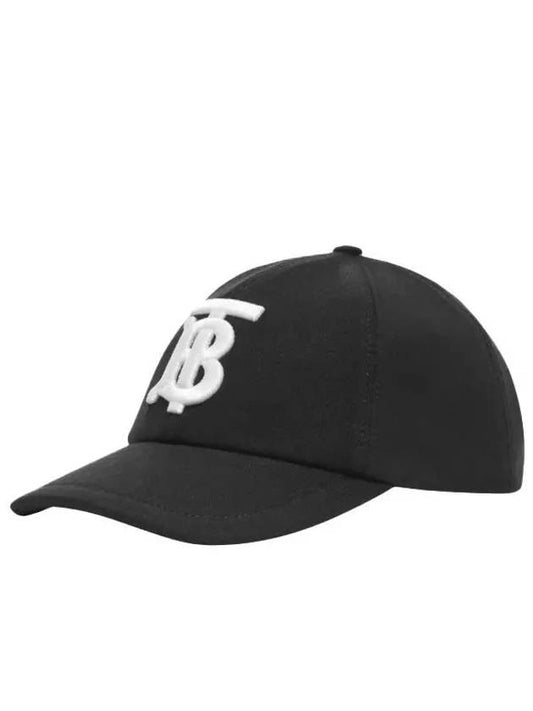 Monogram Motif Cotton Jersey Ball Cap Black - BURBERRY - BALAAN 2