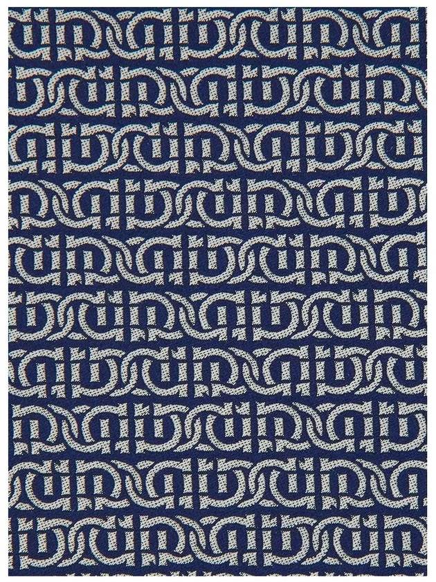 Gancini Silk Jacquard Tie Navy Blue - SALVATORE FERRAGAMO - BALAAN 5