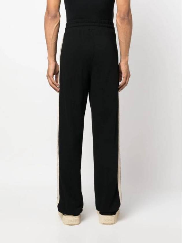 Monogram Pique Track Pants Black - PALM ANGELS - BALAAN 5