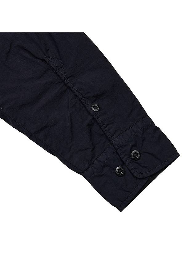 Tylon L Button Long Sleeve Shirt Navy - CP COMPANY - BALAAN 8