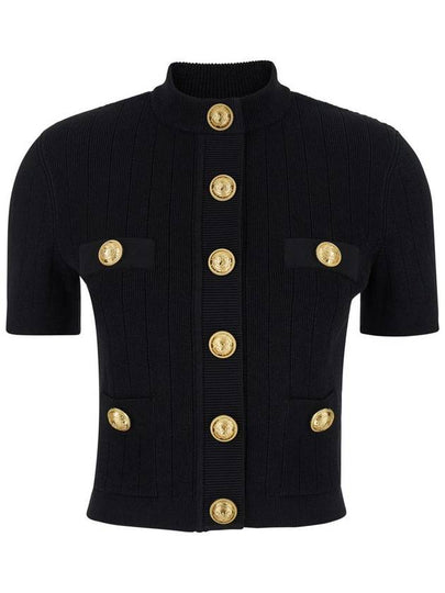 4 pocket knitted cardigan black - BALMAIN - BALAAN 2