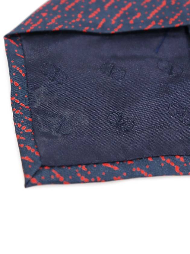 100 silk navy red patterned tie - VALENTINO - BALAAN 5