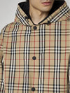 Reversible Check Nylon Hooded Jacket Black Beige - BURBERRY - BALAAN 3