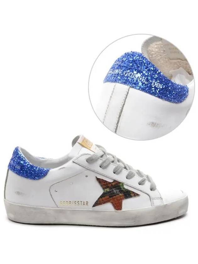 Superstar Glitter Low Top Sneakers White Blue - GOLDEN GOOSE - BALAAN 2