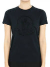 Kids logo printing short sleeve black 8C00012 83907 999 12 14A Adults can wear - MONCLER - BALAAN 2