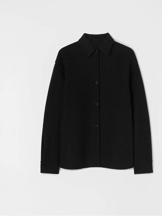 Women's Wool Shirt Jacket Black - JIL SANDER - BALAAN 2