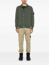 Wappen High Neck Button Up Wool Cardigan Green - STONE ISLAND - BALAAN 6