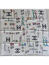 24 Season Women s Square Silk Scarf CC Logo Ivory AAA295 - CHANEL - BALAAN 4