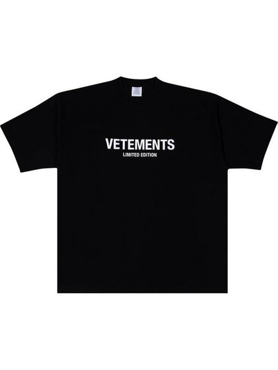 Logo Print Short Sleeve T-Shirt Black - VETEMENTS - BALAAN 2