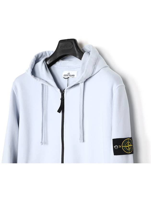 Wappen Patch Pocket Zip Up Hoodie Conch - STONE ISLAND - BALAAN 4