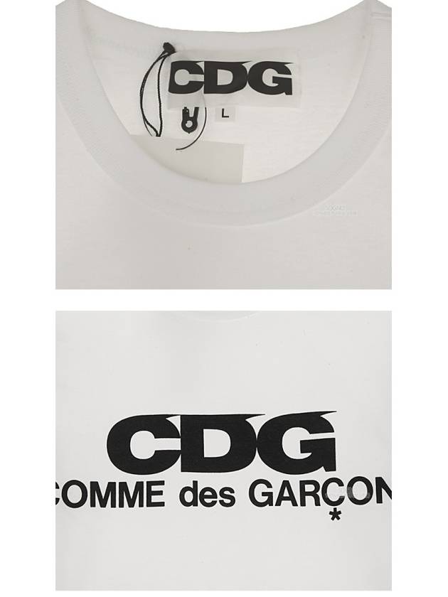 SZ-T005-051-2 CDG Logo Round Short Sleeve T-Shirt White Men's T-Shirt TEO - COMME DES GARCONS - BALAAN 6