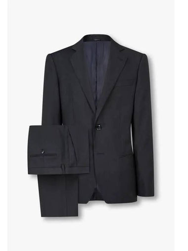 Men s Striped Tissue Wool Suit Black - GIORGIO ARMANI - BALAAN 1