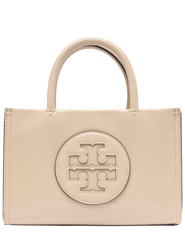 Ella Bio Patent Tote Bag Beige - TORY BURCH - BALAAN 2