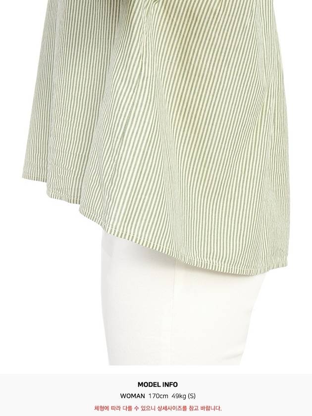 Women Puff Sleeve Cotton Blouse Light Green - VANESSA BRUNO - BALAAN 10