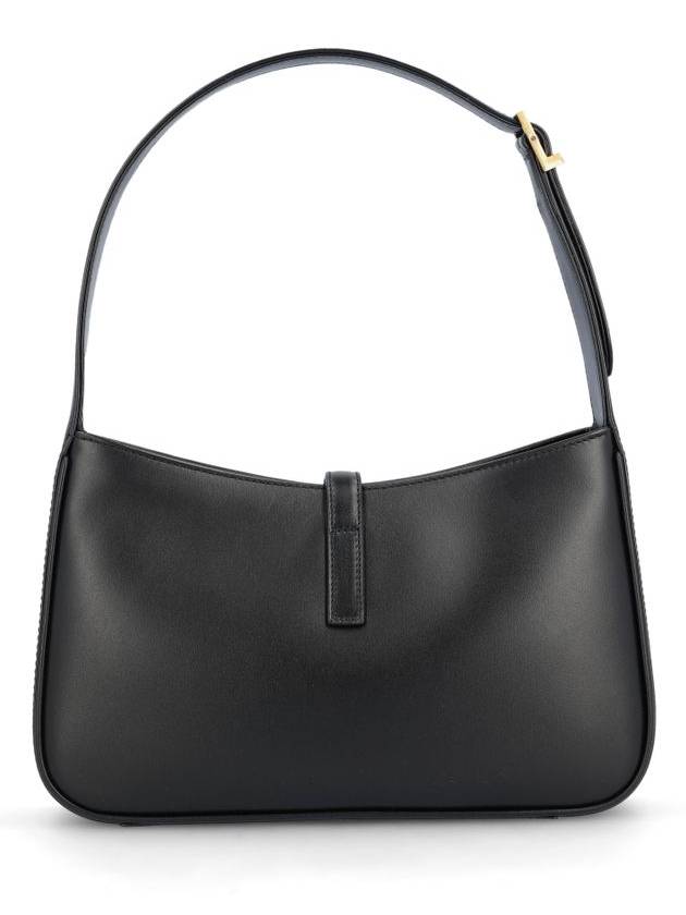 Le 5 A 7 Smooth Leather Hobo Shoulder Bag Black - SAINT LAURENT - BALAAN 3