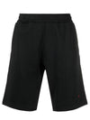 Men's Marina Embroidered Logo Track Shorts Black - STONE ISLAND - BALAAN 1