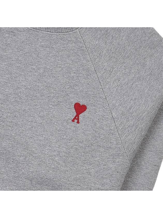 Small Heart Logo Sweatshirt Grey - AMI - BALAAN 7