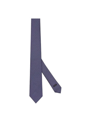 Oblique Silk Tie Navy - DIOR - BALAAN 1