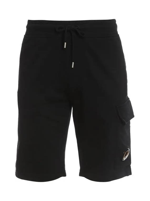 Men's Lens Patch Cargo Shorts Black - CP COMPANY - BALAAN 2