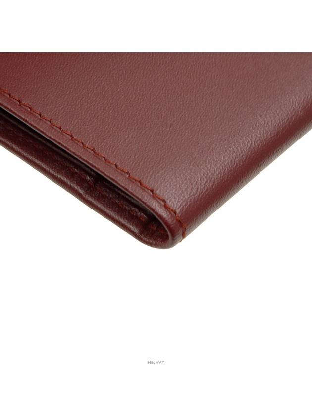 Burgundy Calfskin Must International Gusset Long Wallet L3001360 - CARTIER - BALAAN 5