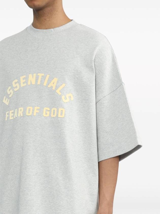 Heavy Jersey Crew Neck Short Sleeve T-Shirt Light Heather Grey - FEAR OF GOD ESSENTIALS - BALAAN 6