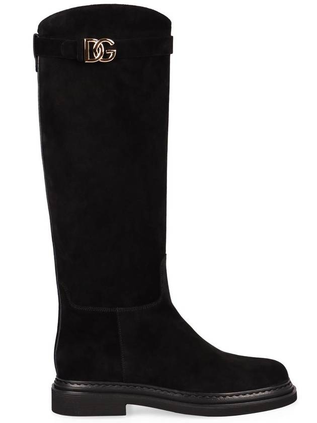 Dolce & Gabbana Suede Knee High Boots - DOLCE&GABBANA - BALAAN 2