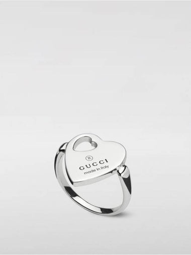 Trademark Heart Motif Ring Silver - GUCCI - BALAAN 1