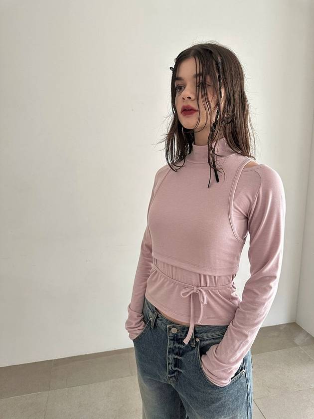 Ballerina Layered Turtleneck Pink - VIBEREEN - BALAAN 2