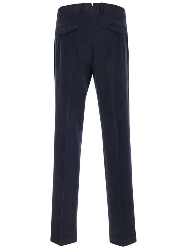 Dark Blue Slim Pants With Concealed Closure In Cotton Man - PT TORINO - BALAAN 2