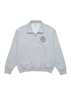 Monaco Quarter Zipper Sweatshirt Heather Grey - SPORTY & RICH - BALAAN 2